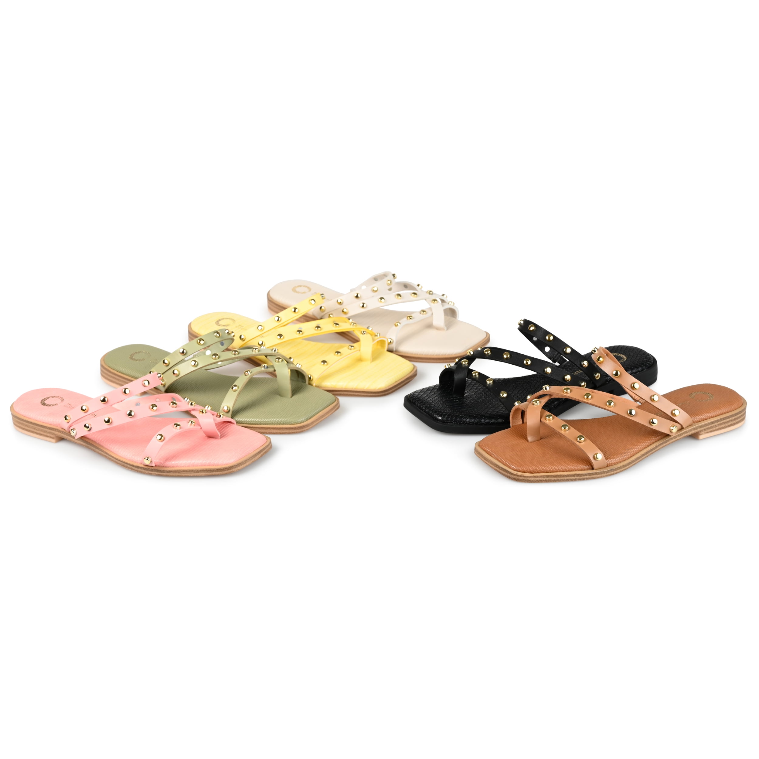 Journee Collection Womens Fanny Tru Comfort Foam Slide Low Block Heel Sandals