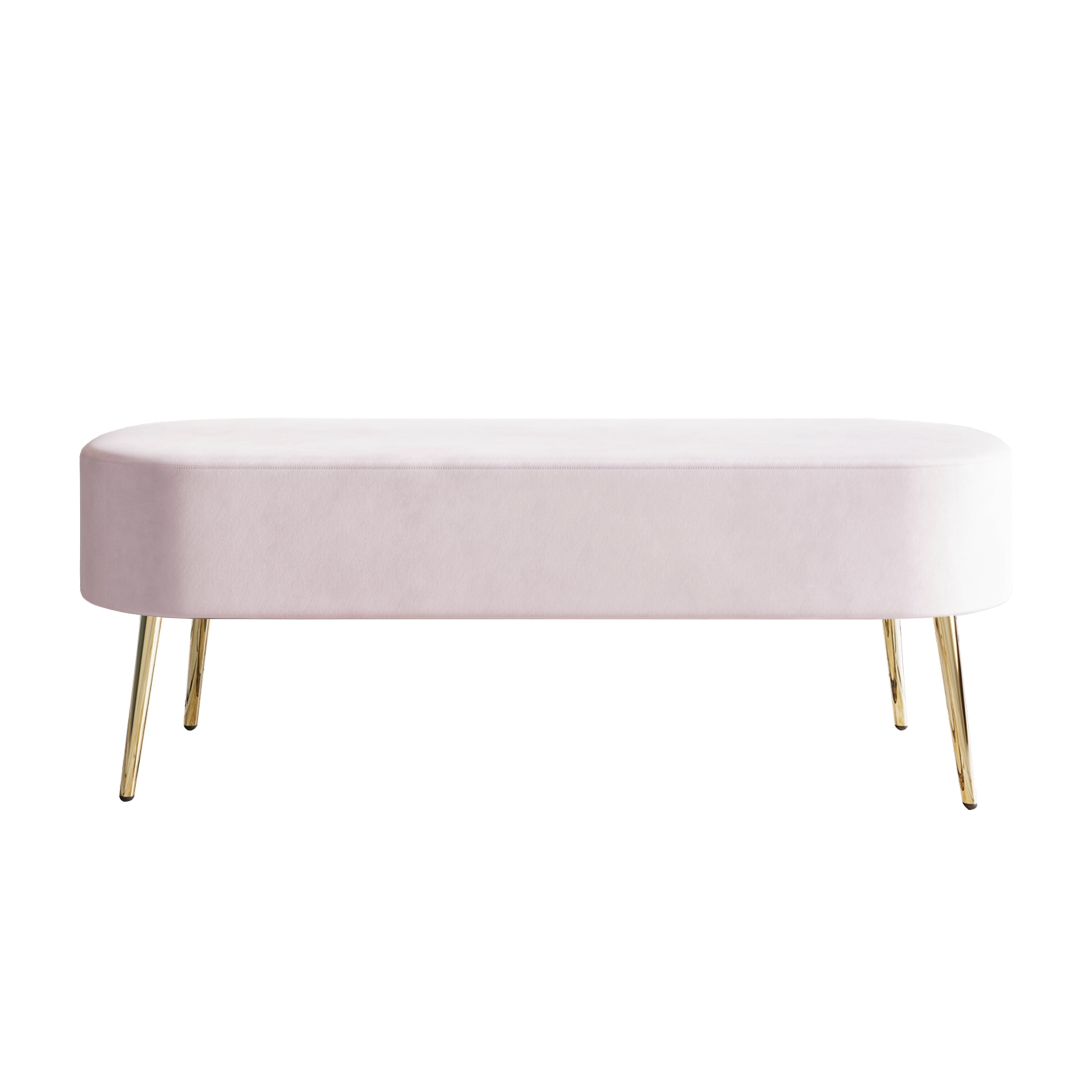 Castle Place Modern Luxury Upholstered Velvet Love Seat with Bench and Coffee Table, Light Pink