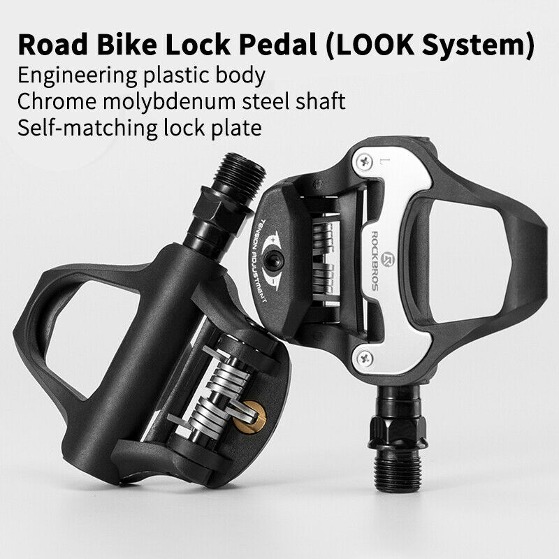 RockBros Road Bike Selflock Pedals with Shimano Look KEO Cleat 2