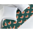 thumbnail image 2 of Wild Life Bed Runner, Repetitive Geometric Fox Silhouette Pattern With Triangle and Tetragon Art, Decorative Accent Bedding Scarf for Hotels Homes & Guest Rooms, King, Teal Burnt Sienna, by Ambesonne, 2 of 3