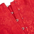 thumbnail image 5 of Womens Underbust Corset Plus Size Gothic Corset Cincher Medieval Corsets for Women Jacquard Vintage Waist Corset Top Red Size 5XL, 5 of 6