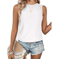 thumbnail image 1 of Camisas Casuales de Verano para Mujer, con Cuello Redondo y Mangas , Blancas, S, 1 of 7