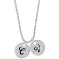 thumbnail image 1 of Delight Jewelry Silvertone Large Script Letter - C - 3/4'' Disc - Silvertone Script Initial Disc - V - Charm Necklace, 20"+3", 1 of 4