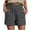 Gray., variant on Akafmk Women's Summer Linen Shorts,Womens Summer Cotton Linen Solid Color Flounce Hem Loose Button Pocket Casual Shorts Pants M