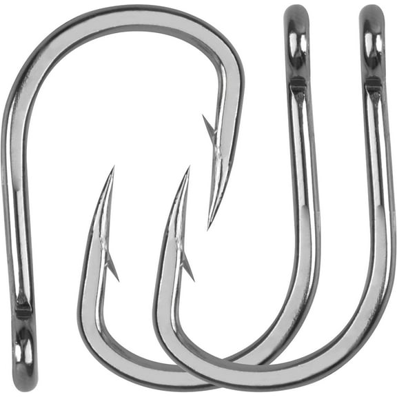 Stainless Steel Fishing Hook 2X Strong Live Bait Circle Hook Saltwater Fish Hook