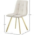 thumbnail image 5 of Meridian Furniture Annie Cream Velvet Dining Chair (Set of 2), 5 of 5