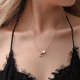 thumbnail image 2 of Collar con inicial delicada de corazón pequeño para mujer, Gargantilla con nombre de letra de Color dorado, colgante de joyería, regalo de moda, 2 of 3