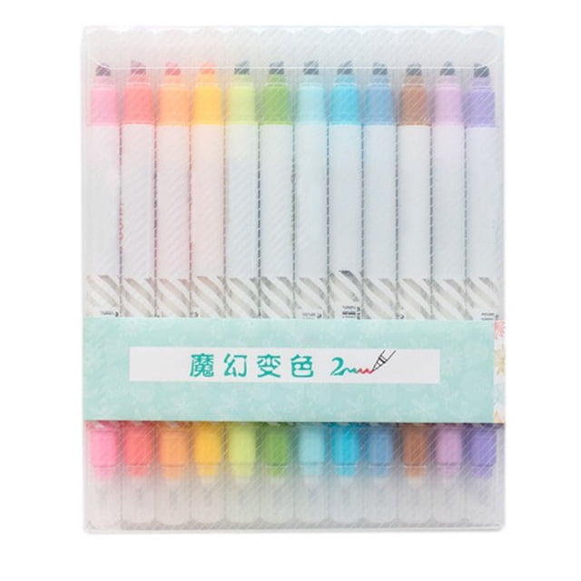 Highlighter, 12 Pcs Marqueurs Graffiti Double Couleur Marqueurs Graffiti Performance de Premier Ordre