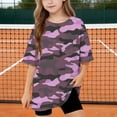 thumbnail image 2 of WRKEKC Summer Boys T Shirts Camo Print Loose Fit Round Neck Short Sleeve Casual Streetwear for 5-15 Years, 2 of 9
