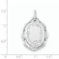 thumbnail image 3 of 925 Sterling Silver 21x16mm Flower Oval Personalized Photo Locket Necklace Charm Pendant, 3 of 7