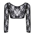 thumbnail image 3 of Vintage Dress Women's Long Sleeve Floral Lace Cardigan Slim Lace Jacket Tops, 3 of 7