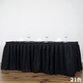 thumbnail image 2 of BalsaCircle 21 feet x 29" Polyester Banquet Table Skirt Black, 2 of 5