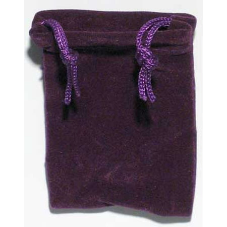 - Deep Purple Velveteen Bag For Storing Charms Crystals Talismans Jewelry Small 2