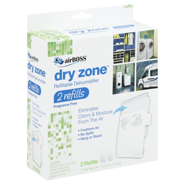 airBOSS Dry Zone Refillable Dehumidifier Refills 2 Refills (2 Pack 4
