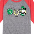 thumbnail image 3 of Disney - Mickey St Patricks Icons - Toddler And Youth Raglan Graphic T-Shirt, 3 of 6