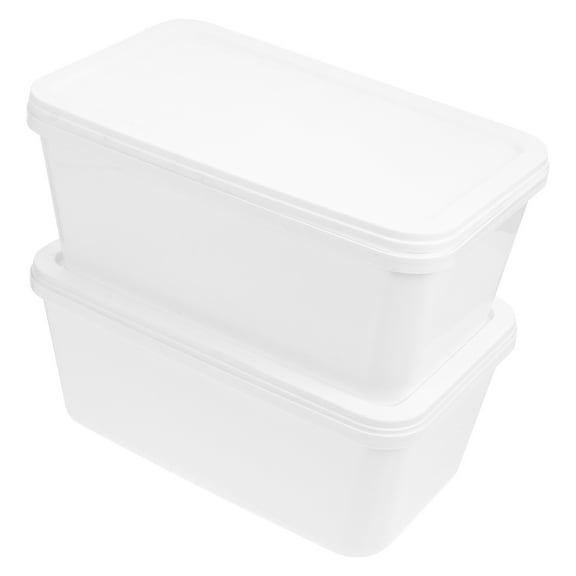 Phenofice White Plastic Ice Cream Container for Storage Creative Design with Material 3 Litres