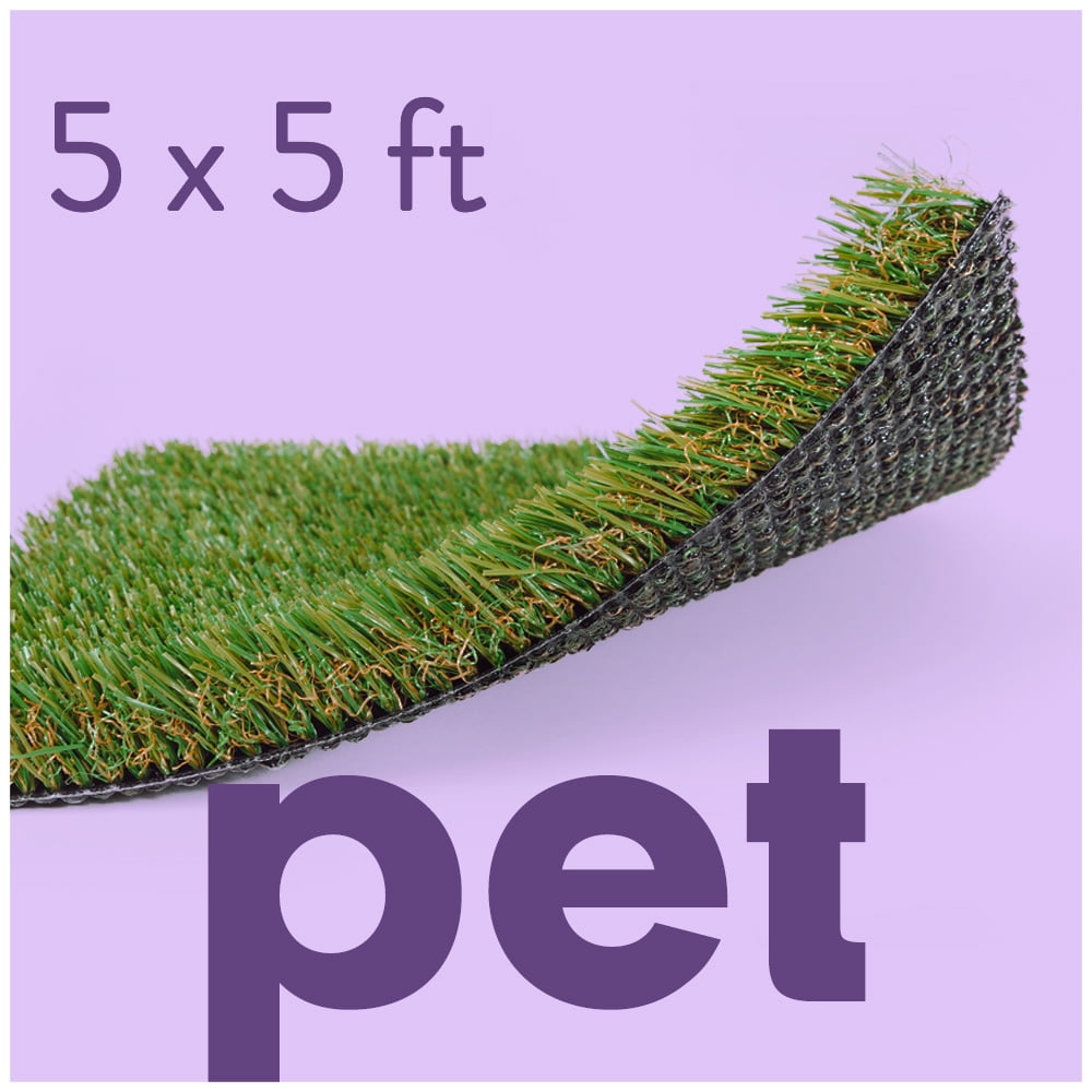 ALLGREEN Pet 5 x 5 FT Artificial Grass for Pet Dog Potty Training  Indoor/Outdoor Area Rug