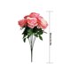 thumbnail image 2 of Ramo de rosas artificiales simulación floral decoración de la mesa de oficina en casa centro de mesa rosa falsa, rosa claro kenally HA7033-04B, 2 of 5