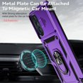 thumbnail image 3 of for Moto G 5G 2022 Case with Slide Camera Cover HD Screen Protector [Military Grade 16ft. Drop Tested] Magnetic Ring Holder Kickstand Protective Phone Case for Motorola Moto G 5G 2022, Purple, 3 of 17