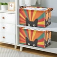 thumbnail image 2 of Yayeee Foldable Storage Basket for Shelves with Handles Waterproof Cloth Bins, Black Cat, 2 of 7