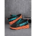 thumbnail image 1 of Men Letter Graphic Breathable Lace-Up Front Running Shoes, Sporty Outdoor Sneakers School Shoes, 1 of 4