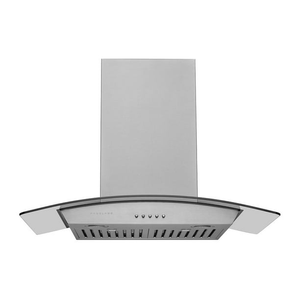 Hauslane Chef Series Wm 630 30 Inch Wall Mount Range Hood European Style Stainless Steel With Tempered Glass Essential Suction With 3 Speed Settings 6 Layer Filter Duct Or Ductless Option Walmart Com Walmart Com
