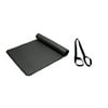 Yoga Pad Fitness Elbow Cushion Seat Floor Mat for Sitting Kneeling Sport 183x61x1CM (Black, Including Strap)