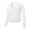 White, variant on GiLiling Girls Ballet Sweater - Dance Warm Up Wrap Pullover Knit Cover Up for Leotards, Soft Long Sleeve Ballet Top (Sky Blue, 11-12 Years)