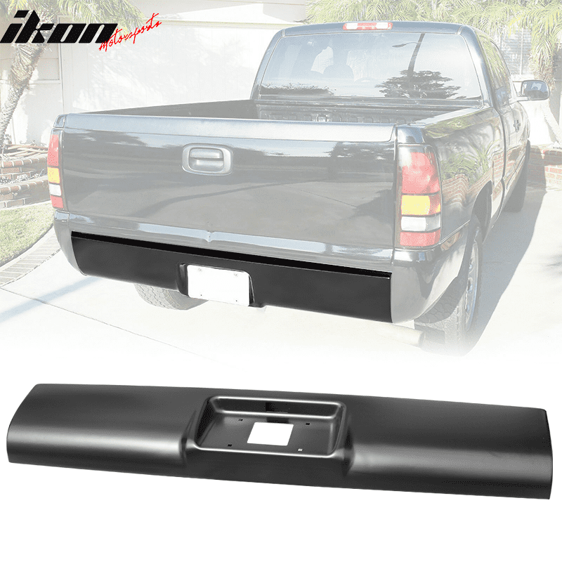 Ikon Motorsports Compatible with 9403 Chevrolet S10 GMC Sonoma Unpainted Rear Bumper Roll Pan