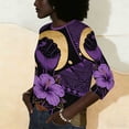 thumbnail image 4 of BVOFAR BLACK History Shirts for Women 3/4 Sleeve Crew Neck Tops Casual Summer Pride Celebrating Black History Month Shirt Purple XXL, 4 of 9