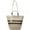 Beige, variant on NCY Women’s Straw Tote Handbag for Spring Summer Large Capacity Casual Beach Purse Gentle Color Block Shoulder Crossbody Bag
