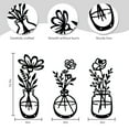 thumbnail image 5 of Metal Wall Art Decor Rustic Home Decor Modern Farmhouse Dining Room Housewarming Gifts Minimalist Flower Wall Decors for Livingroom Bathroom Bedroom 3PCS Design 8, 5 of 6