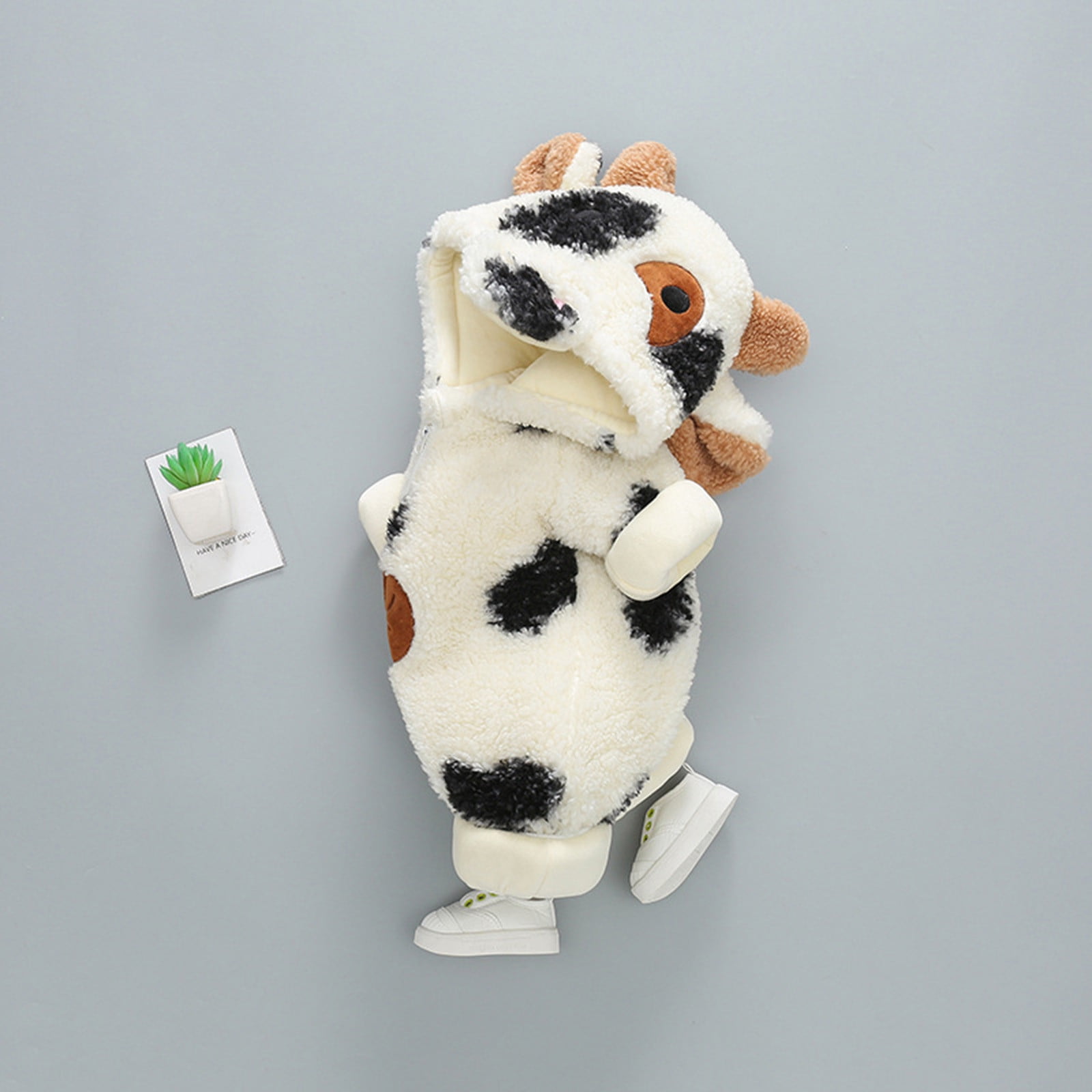 Baby Clothes Boy Girl Thick Snowsuit Winter Warm Coats Cow Prints Hooded Romper Jumpsuit