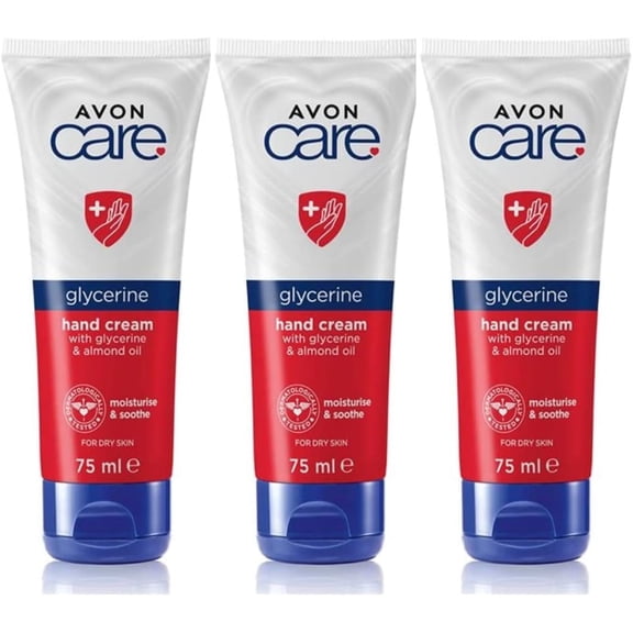Avon Care Nurturing Glycerine Hand Cream 75ml (3 PACK)