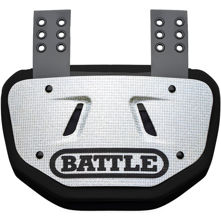 Battle Sports 3D Diamond Football Back Plate - Adult Silver