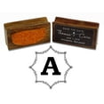 thumbnail image 1 of Printtoo Wood Mounted Rubber Stamp Octagon Celtic Swirl Frame Letter A Monogram Office Stationary, 1 of 5