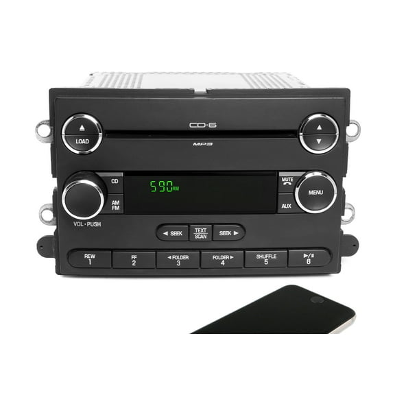 Restored 2008-09 Ford Taurus X AM FM Mp3 6 CD Radio with Bluetooth Upgrade 8F9T-18C815-CA (Refurbished)