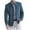 Blue, variant on Men's Stand Collar Suede Blazers Vintage Button Down Sports Coat Cowboy Stylish Long Sleeve Suit Jackets