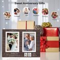 thumbnail image 6 of Gmogad Anniversary Photo Frame Wooden Display Stand - Holds Two 6x4 Pictures for Wedding Couple Valentine's Gift Home Decor Personalized Years Marker, 6 of 6