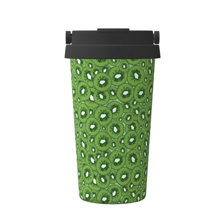 

Pofeuu Kiwi Fruit Print Coffee Mug Iced Coffee Tumbler Cup Double Wall Vacuum Leak-Proof Thermos Mug CoffeeThermos Travel Mug