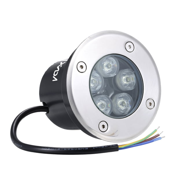 Lámpara de patio Lixada 5W LED al aire libre jardín tierra camino piso subterráneo enterrado yarda lámpara Spot paisaje luz IP67 impermeable AC 85-265V Lixada Lámpara de patio