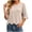Beige, variant on Half Sleeve Tops for Women Boat Neck Scalloped Fashion Loose Fit Solid Shirts Basic Pullover Summer Travel Vacation Beach Tee