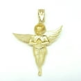 thumbnail image 2 of 14k yellow Gold full body angel Pendant charm wings gift fine jewelry 1.9g, 2 of 11