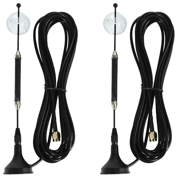 2X Antena 4G Antena SMA Antena de Ventosa de Alta Ganancia con Conector de Base Magnética Amplificador