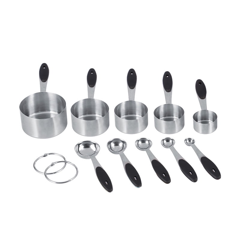 304 7 Cupc and 8 Spoons set Smithcraft Set of 15 Premium 18/8 Stainless Steel Not 201 or 430 Materials Measuring Cups and Spoon Set 