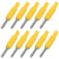 thumbnail image 4 of 10 piezas J.10023 4 mm conector banana profesional de latón 4 mm conector banana macho para accesorios de seguridad amarillo, 4 of 14