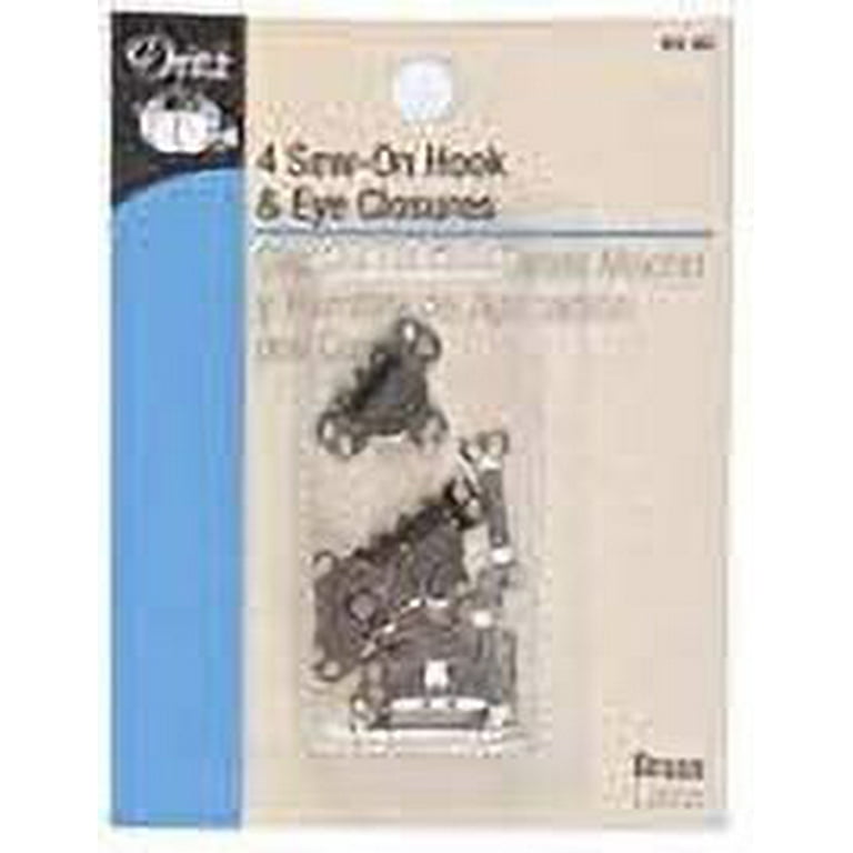 Dritz Sew-On Hook & Eye Closures 12/Pkg-Black & Nickel, 12/Pkg
