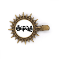 thumbnail image 1 of Culture Black Character Pattern Hairpin Sun Headwear Retro Metal Clips Pin, 1 of 3
