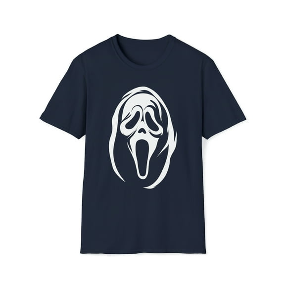 Ghost Mask, Gildan Unisex Softstyle T-Shirt, Ghost Face Graphic Tee, S-3XL