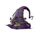 thumbnail image 1 of Witch Hat Halloween Party Felt Witch Hats, Adjustable Witch Hat Halloween Witch Cosplay Props Party (hy), 1 of 5